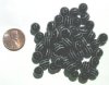 50 8mm Acrylic Black with White Stripe Rounds